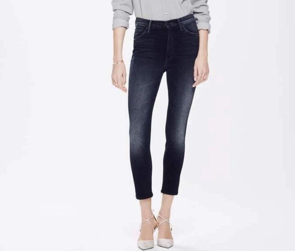 Womens Mother Jeans The Looker Crop sz 29 Last Call Dark Blue